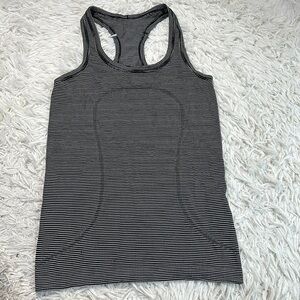Lululemon Swiftly Tech Tank Hyper Stripe Black White